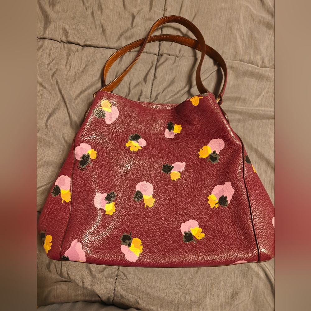 Coach plum color, Edie Shoulder bag